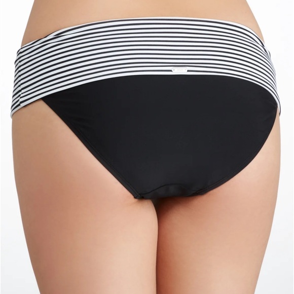 Panache Swim Bottom Size Large High Rise Anya Stripe Fold-Over Bikini Bottom - Picture 3 of 10